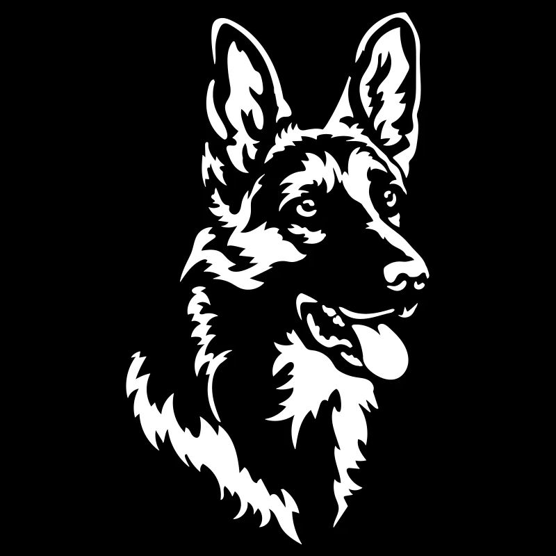 German Shepherd Head "Black Edition"