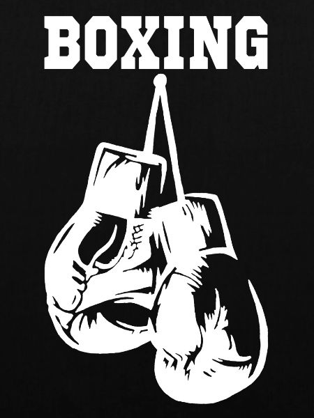 Weiße Boxhandschuhe