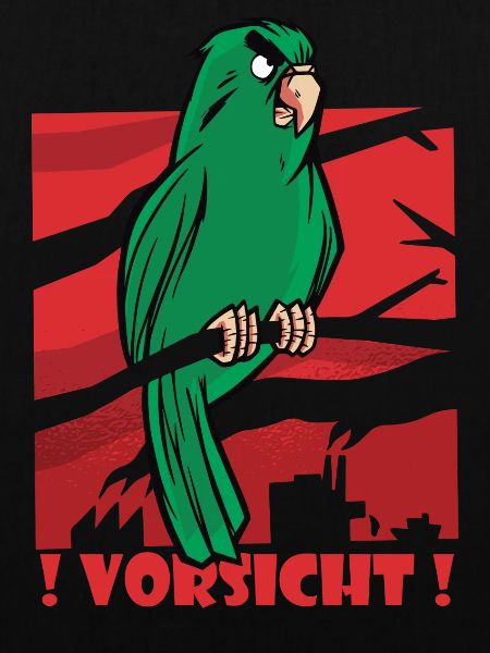 Vorsicht bissiger Vogel