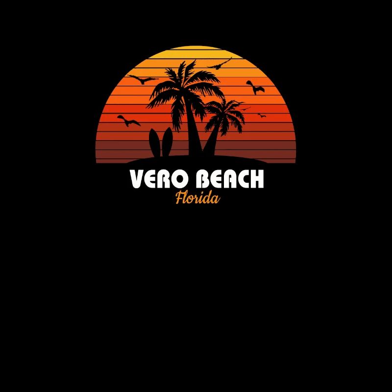 Retro Vero Beach Floride Sunset Cool Vintage