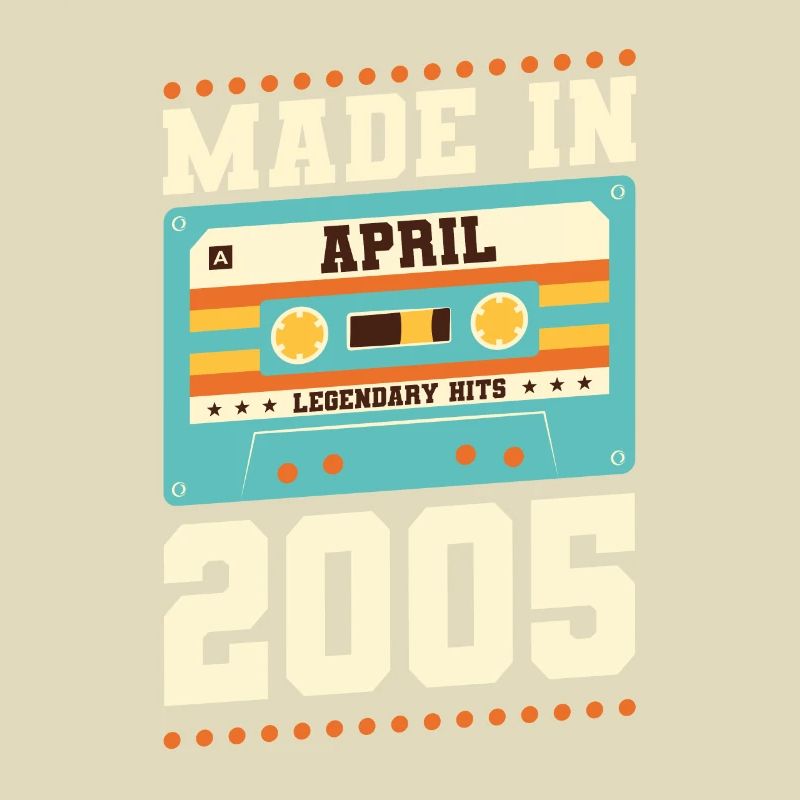 18th birthday April Born in 2005 Gift idea