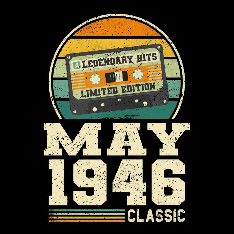 77e anniversaire mai millésime 1946 Idée cadeau