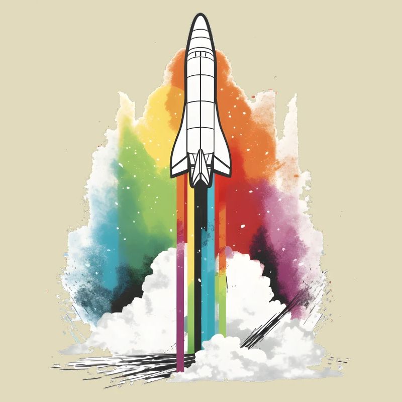 Regenbogen Rakete