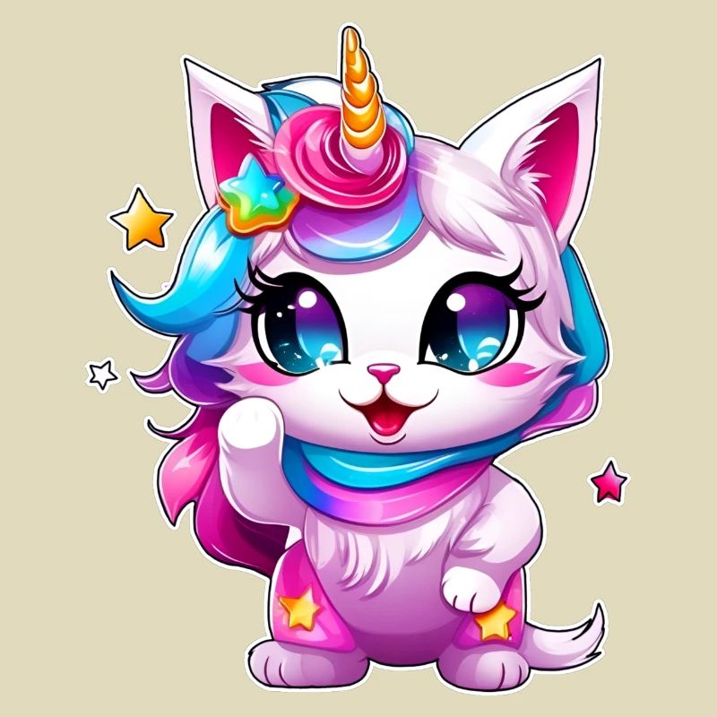 Chat Licorne mignon