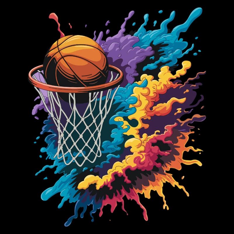 Basketball coloré Tie Dye Couleur Splash Hoop Net