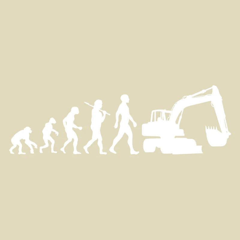 Excavator Evolution Silhouette Gift