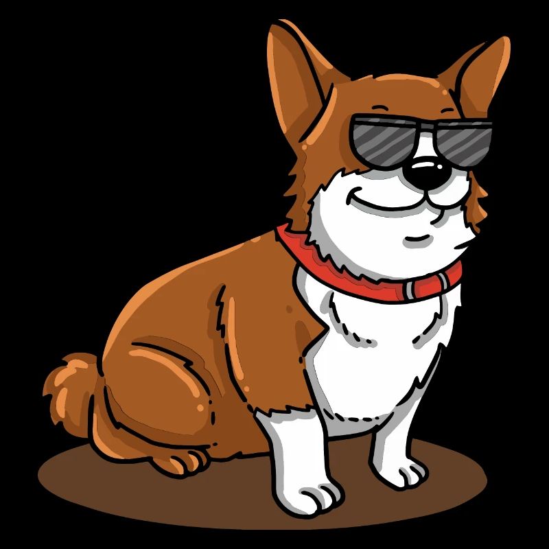 Cooler Corgi mit Sonnenbrille Geschenk Witzig