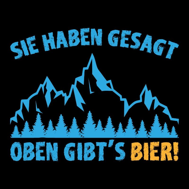 Wandern Berge Bier Spruch Geschenk