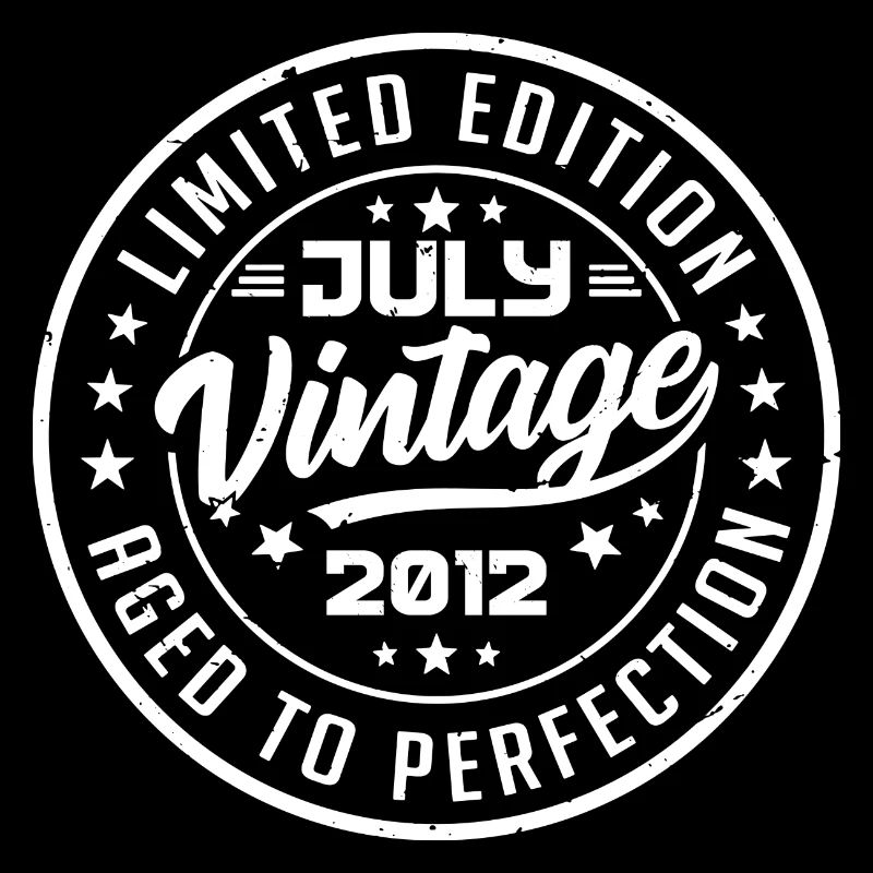 Made In July 2012 Vintage Anniversary 2012