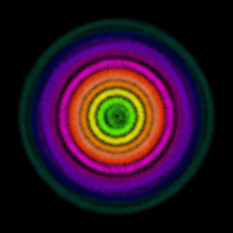 Rainbow concentric circles