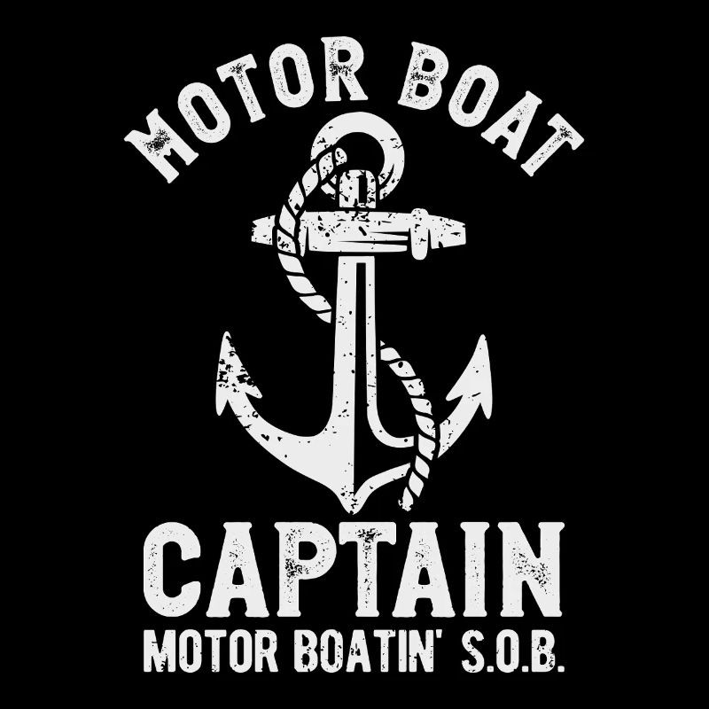 Motor Boat Captain Anchor Motor Boating