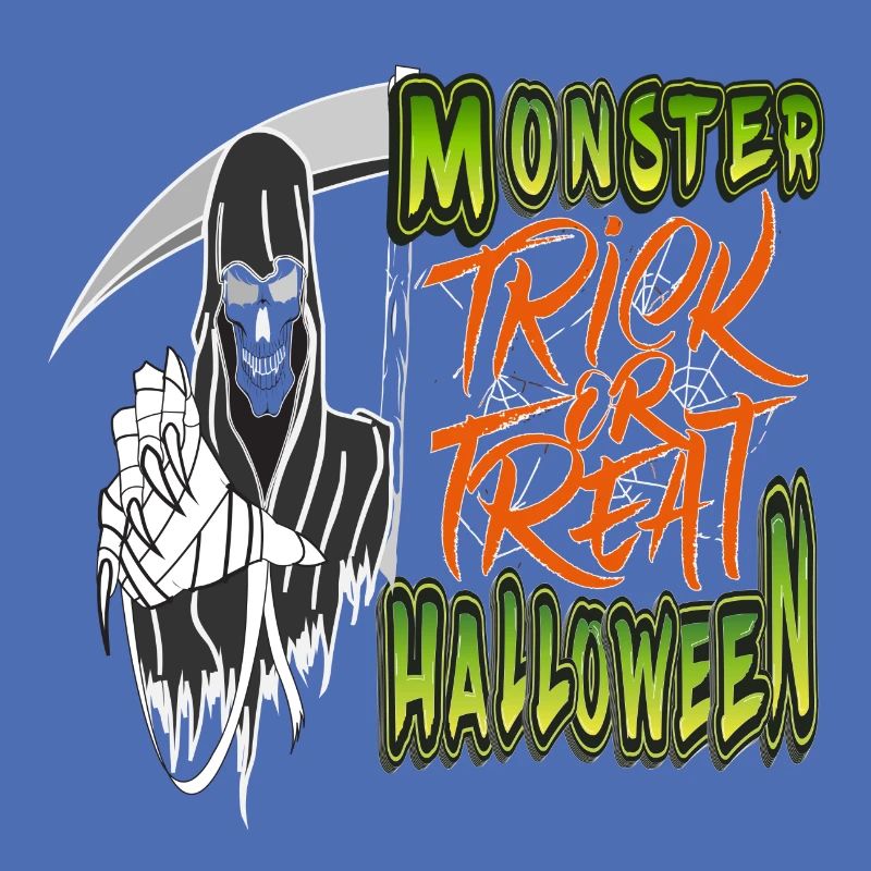 Monster Halloween Süßes oder Saures