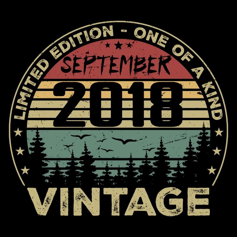 September 2018 Vintage Geburtstagsgeschenk 2018