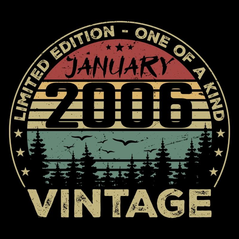Vintage Janvier 2006 Anniversaire Janvier 2006