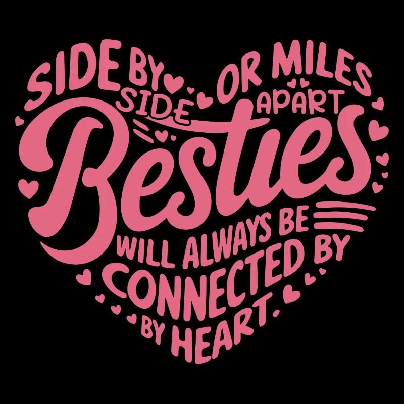 Besties will always be connected by Heart | BFF