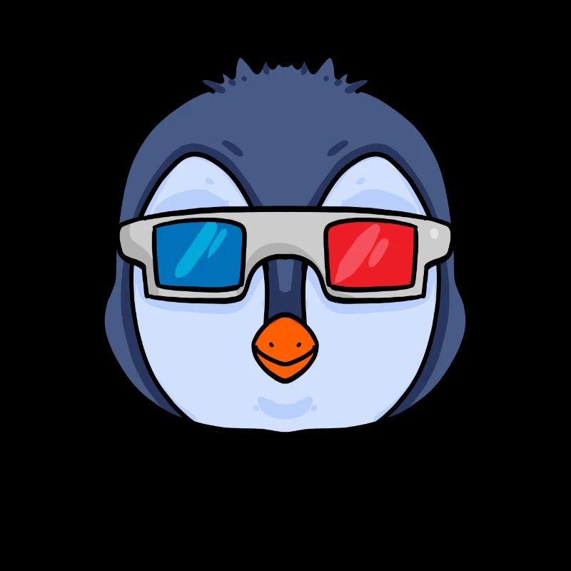 Pinguin mit 3 Brille