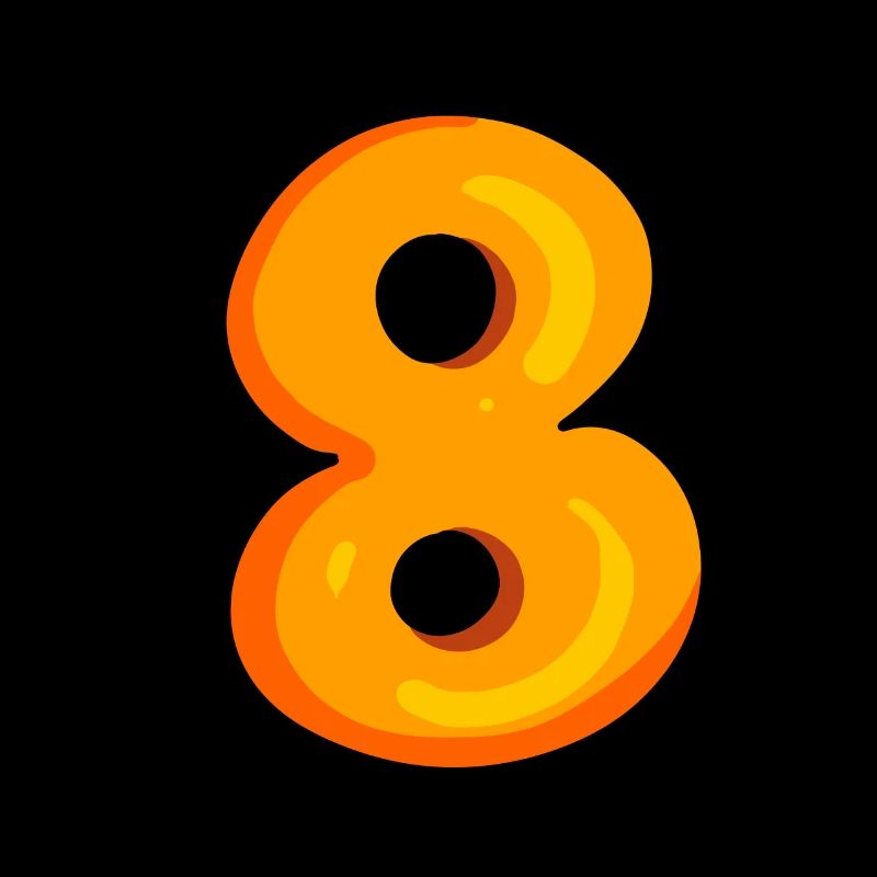 Nummer 8 - Zahl 8