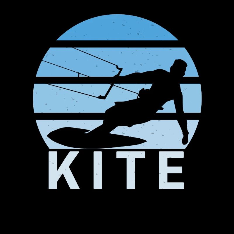 Kite Kiteboarding Surfer Windsurfing Vintage Sunset