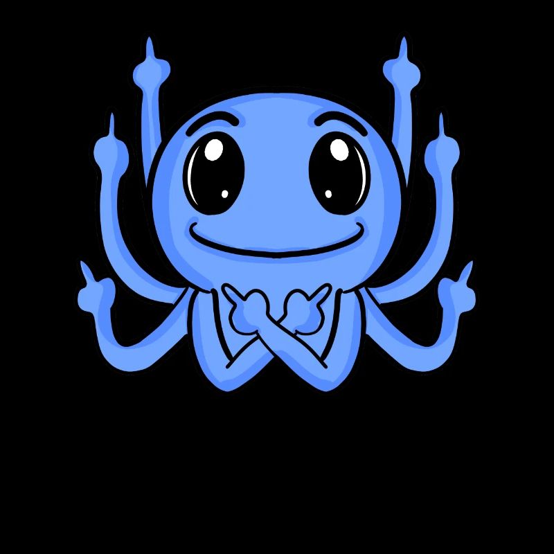 Kraken Mittelfinger Lustig
