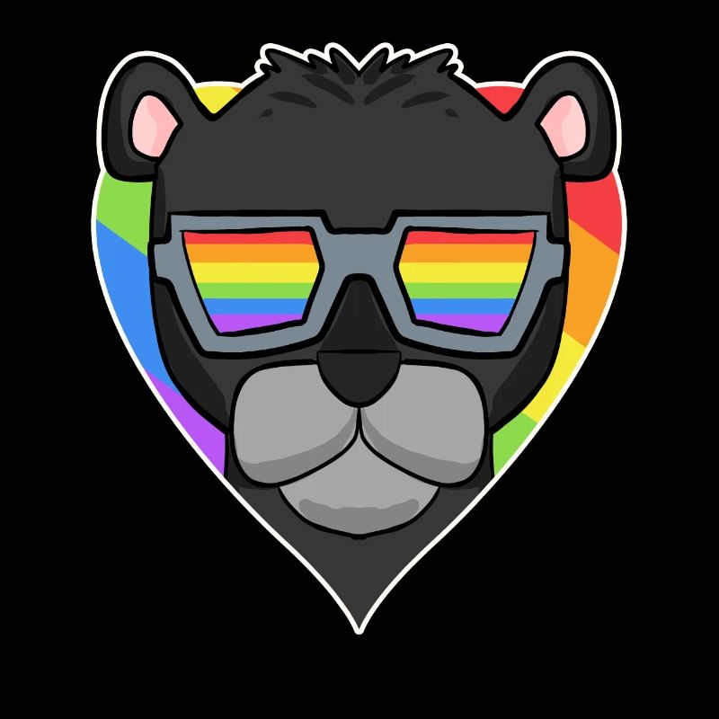 LGBT Tier Schwarzer Panther Regenbogen