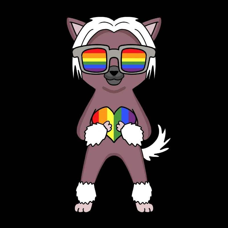 LGBT Hund Chinesischer Schopfhund Regenbogen