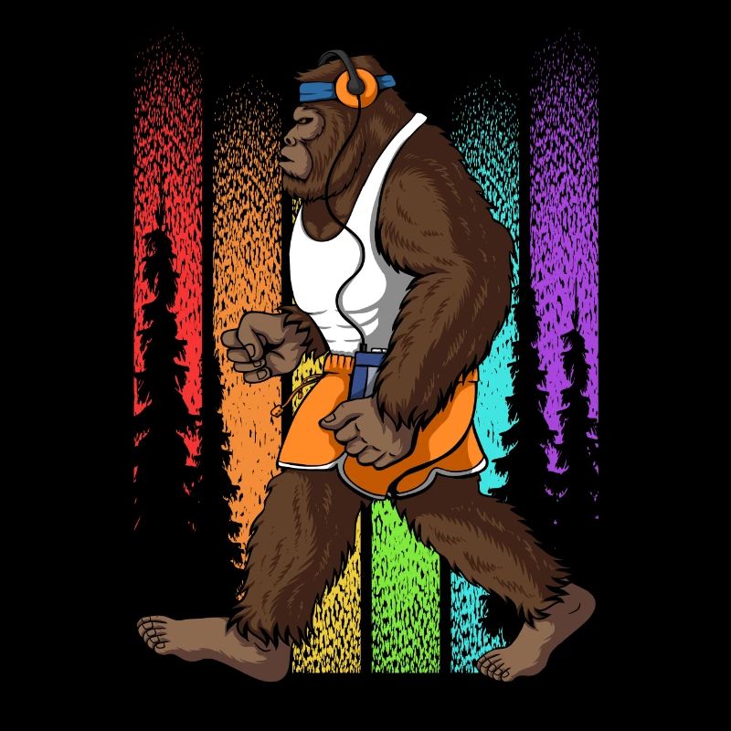 Retro Walking Bigfoot Unheimlich