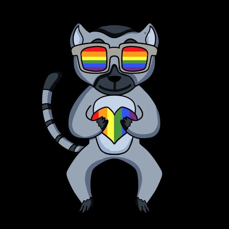LGBT Tier Lemur Regenbogen