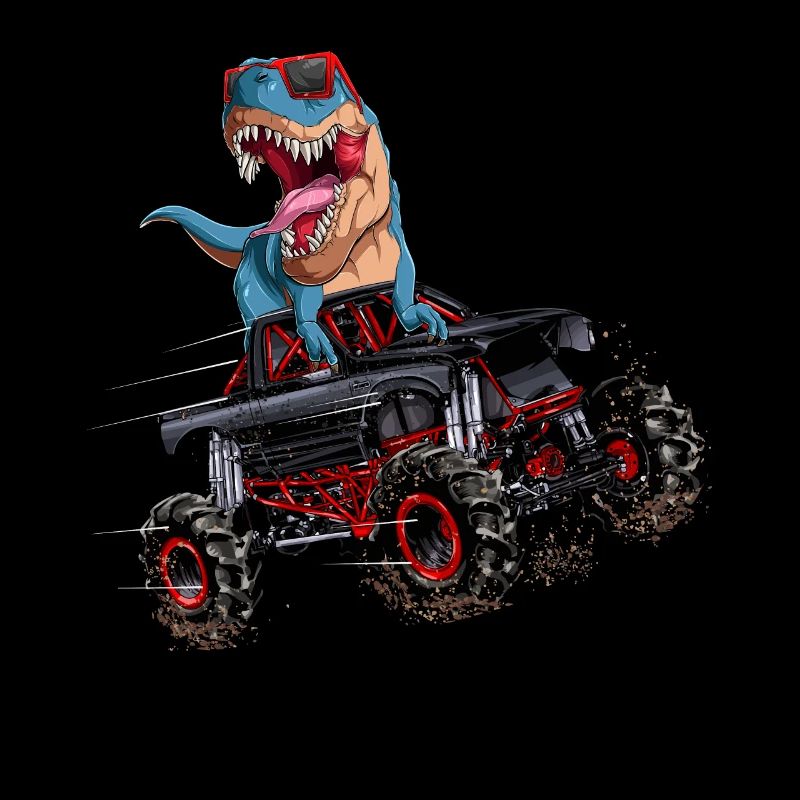 Trex Monstertruck Dreckrennen Dinosaurier