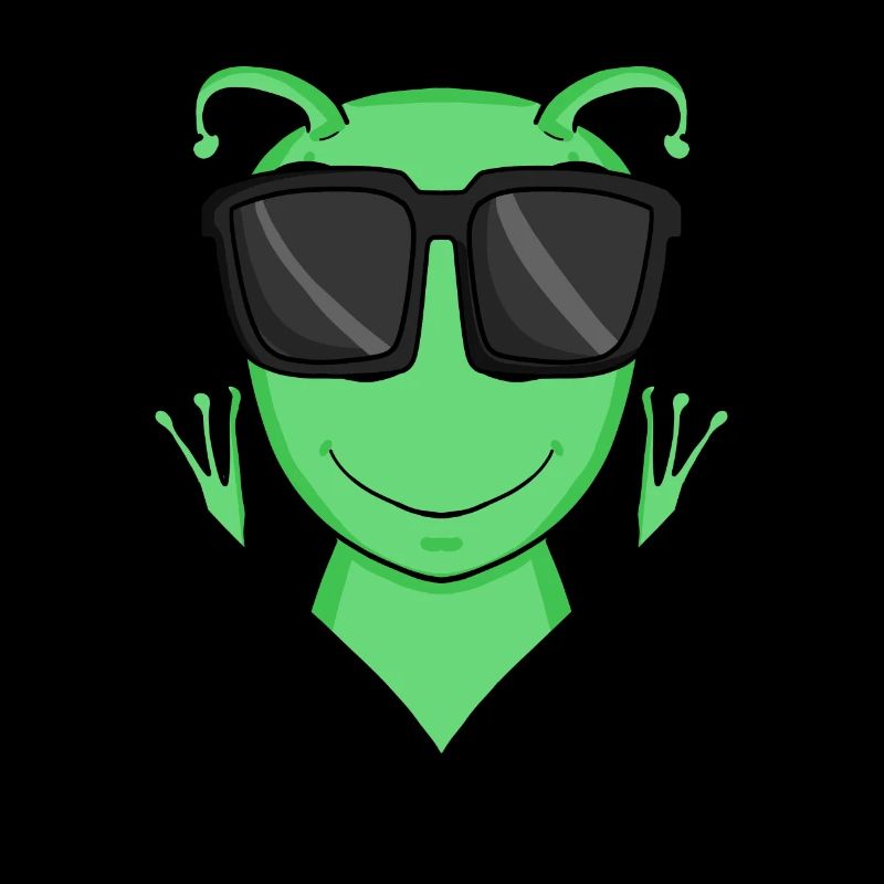 Cooles Alien mit Sonnenbrille