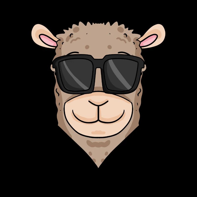 Lama cool avec des lunettes de soleil