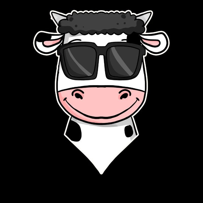 cool cow with sunglasses