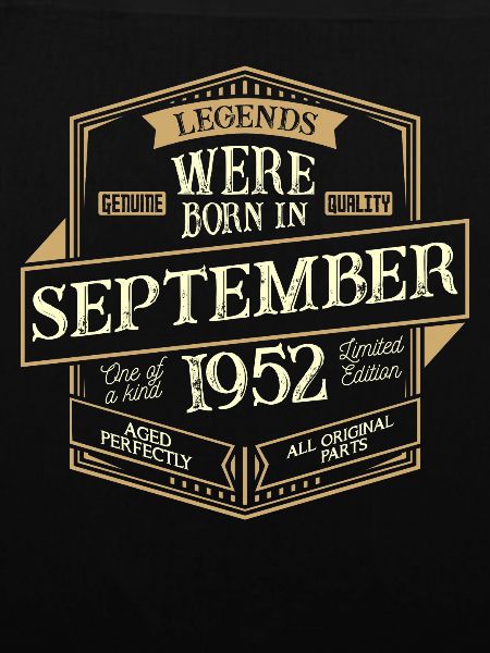 September 1952 Birthday man