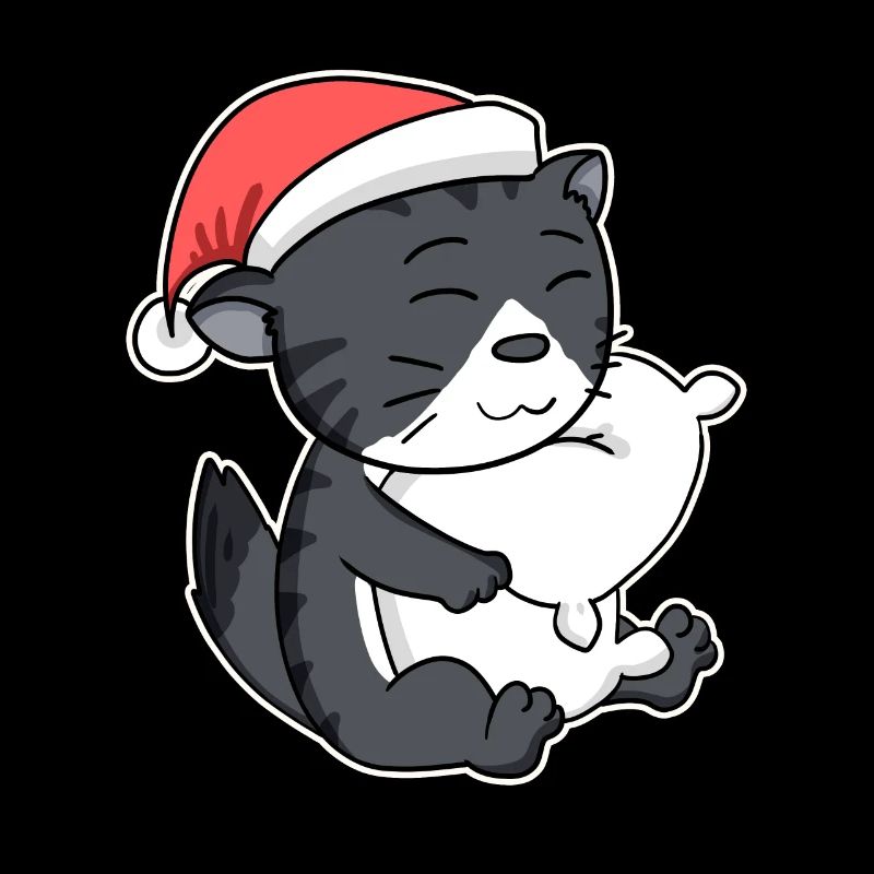 Norwegian Forest Cat Cat Christmas Sleeping