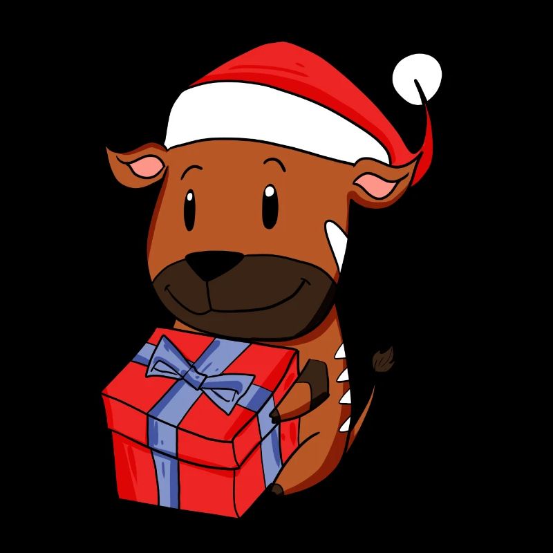 Noël Antilope Bébé avec Cadeau