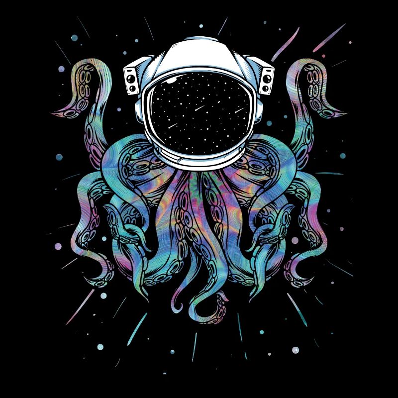 Psychedelic Octopus Outer Space Kraken Cosmic