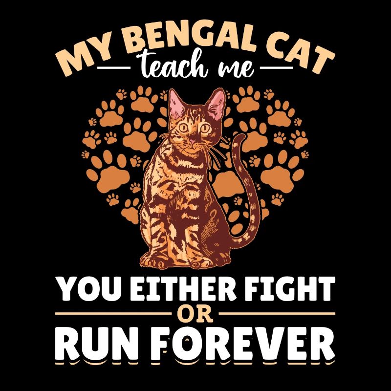 Bengal Cat Heart Paws Gift Cat Breeder