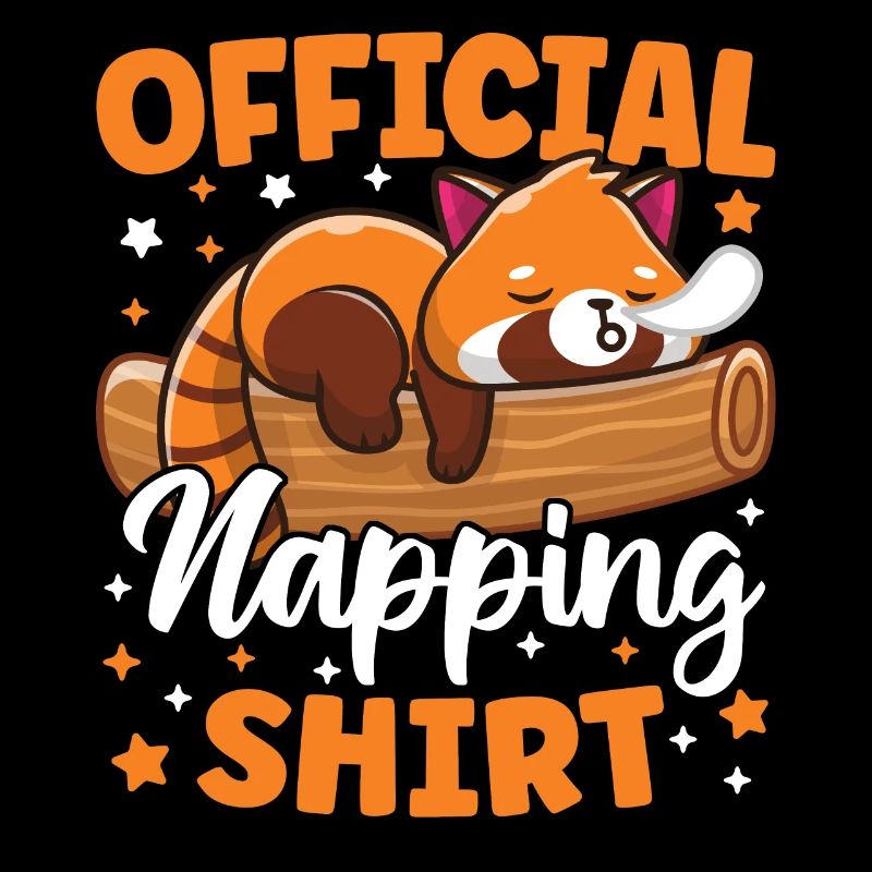 Offizielles Nickerchen Shirt Cute Kawaii Sleeping Red