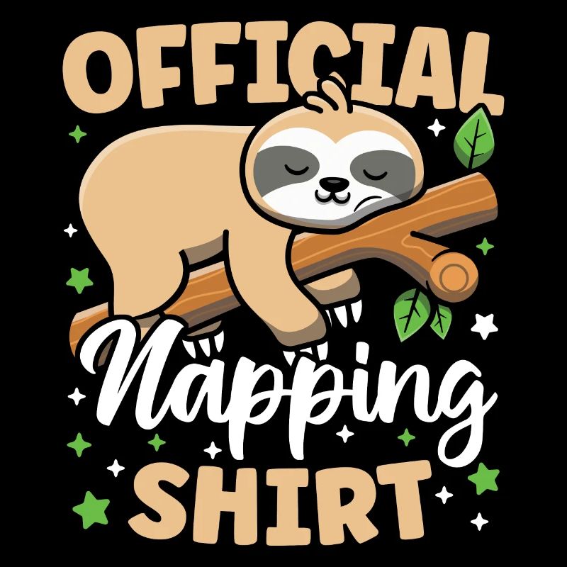 Official Napping Shirt Cute Kawaii Sleeping Sloth