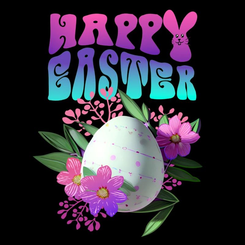 Happy Easter Easter Egg Floral