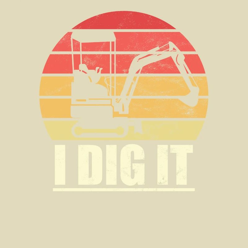 Retro Bagger Spruch Baggerfahrer Baustelle