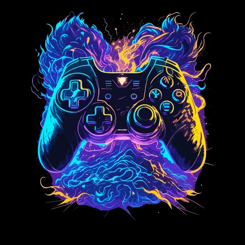 Manette de jeu Graffiti Neon Colors