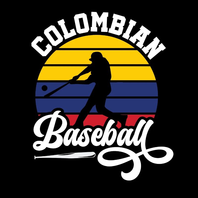 Colombian Baseball Retro Baseball Player