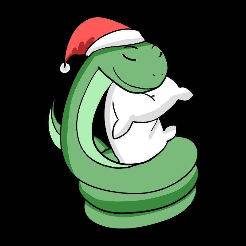 Serpent Mignon Fatigué Noël