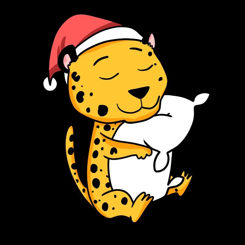 Guépard Mignon Fatigué Noël