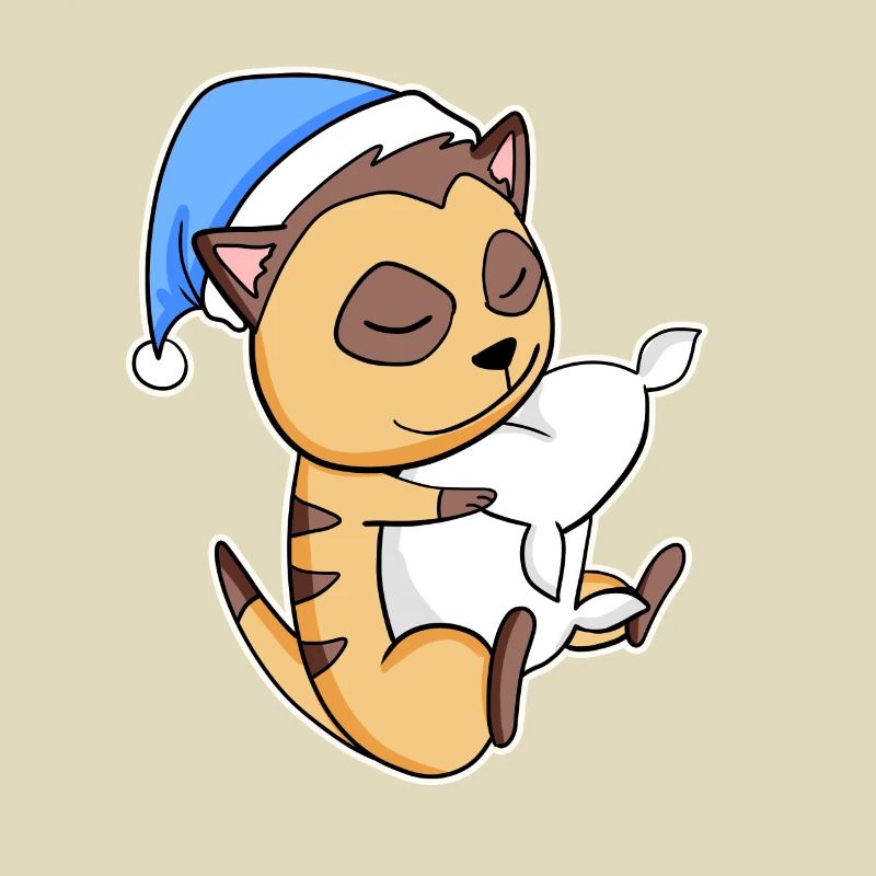 Suricate avec oreiller et bonnet somnolent