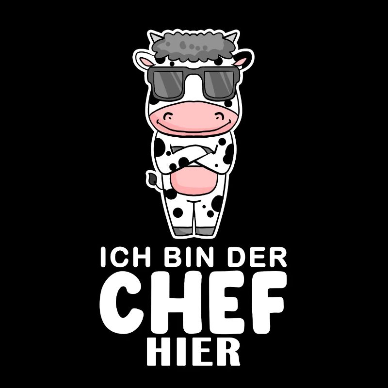 Chef Spruch Anführer Kuh Motiv