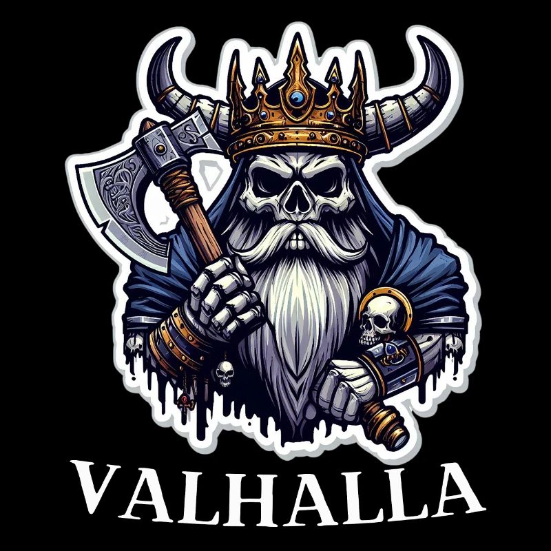 Viking Norse Warrior King Axe Valhalla