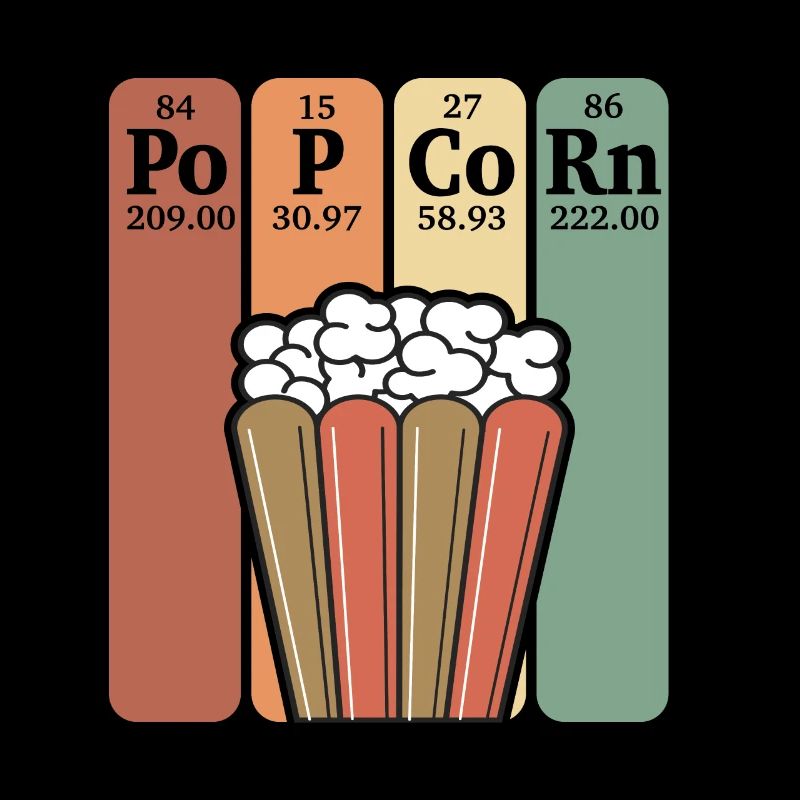 Vintage Popcorn période système chimie Movie Night