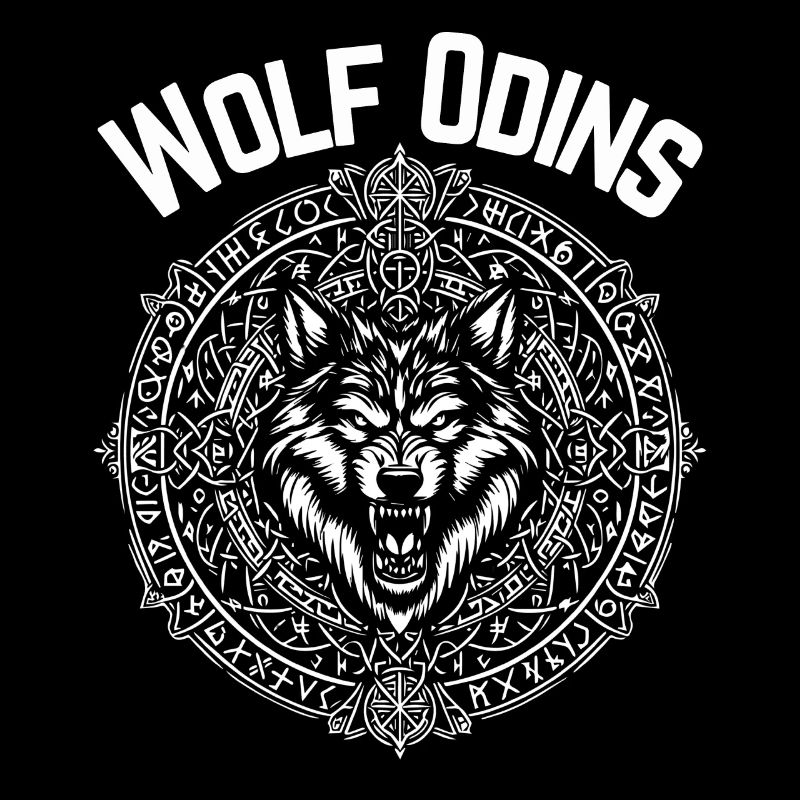 Wolf Odins Wikinger Rune Nordisch