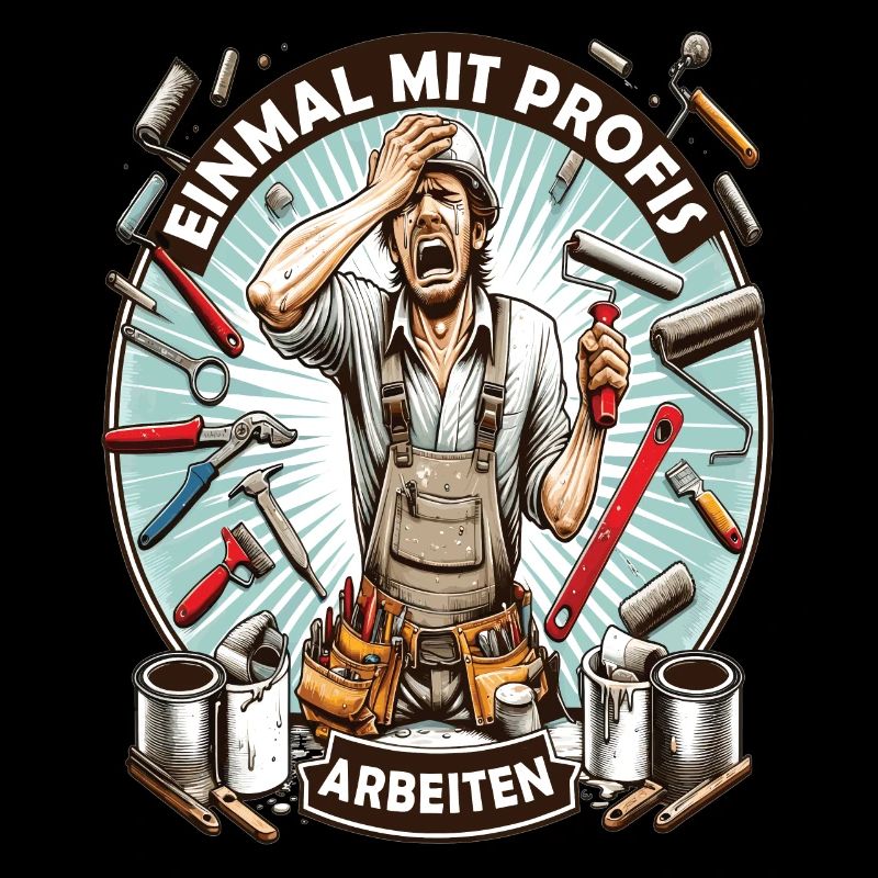 Working with professionals, funny master painter